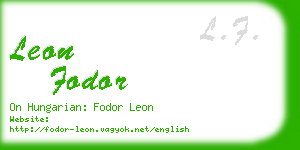 leon fodor business card